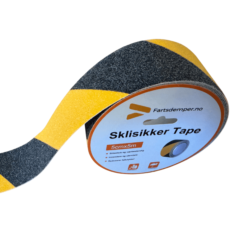 Sklisikker Tape 5meter Gul/Svart